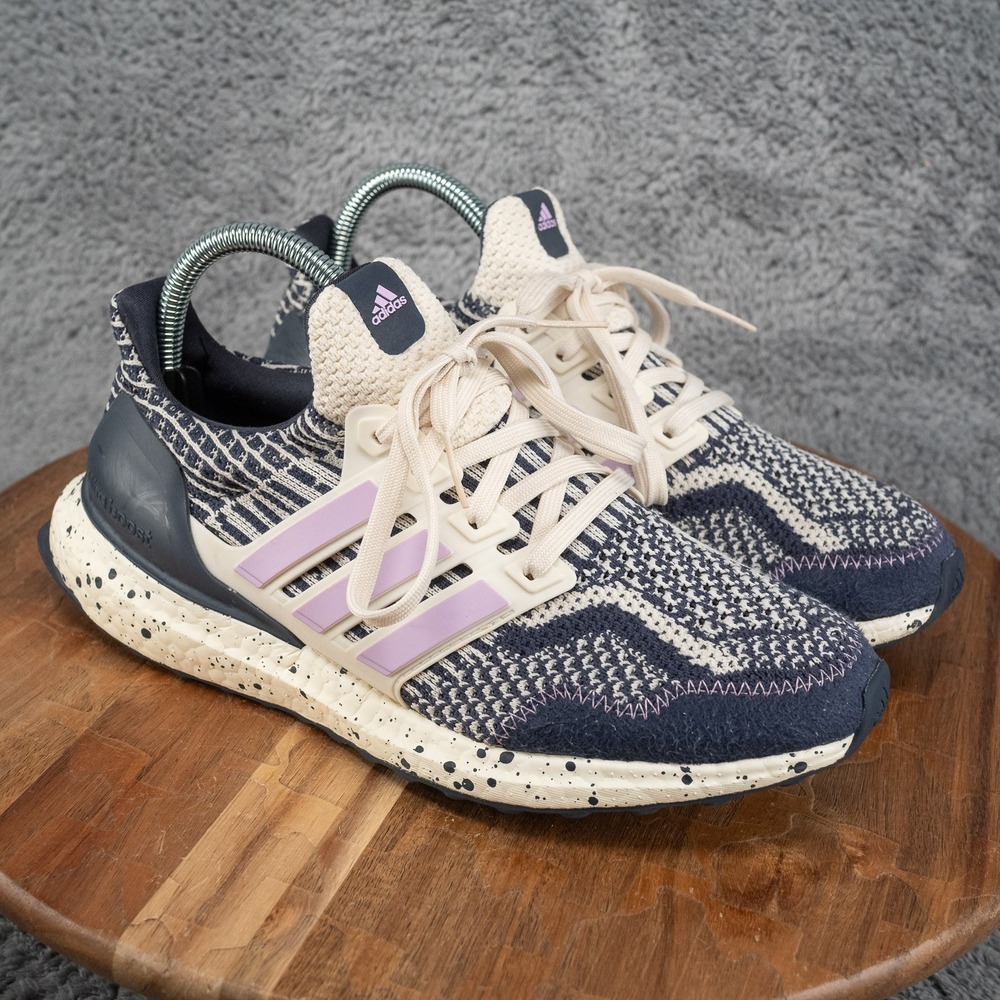 Adidas Ultraboost 5.0 DNA Womens 7.5 Navy Cream Lilac Excellent Speckled GV8736